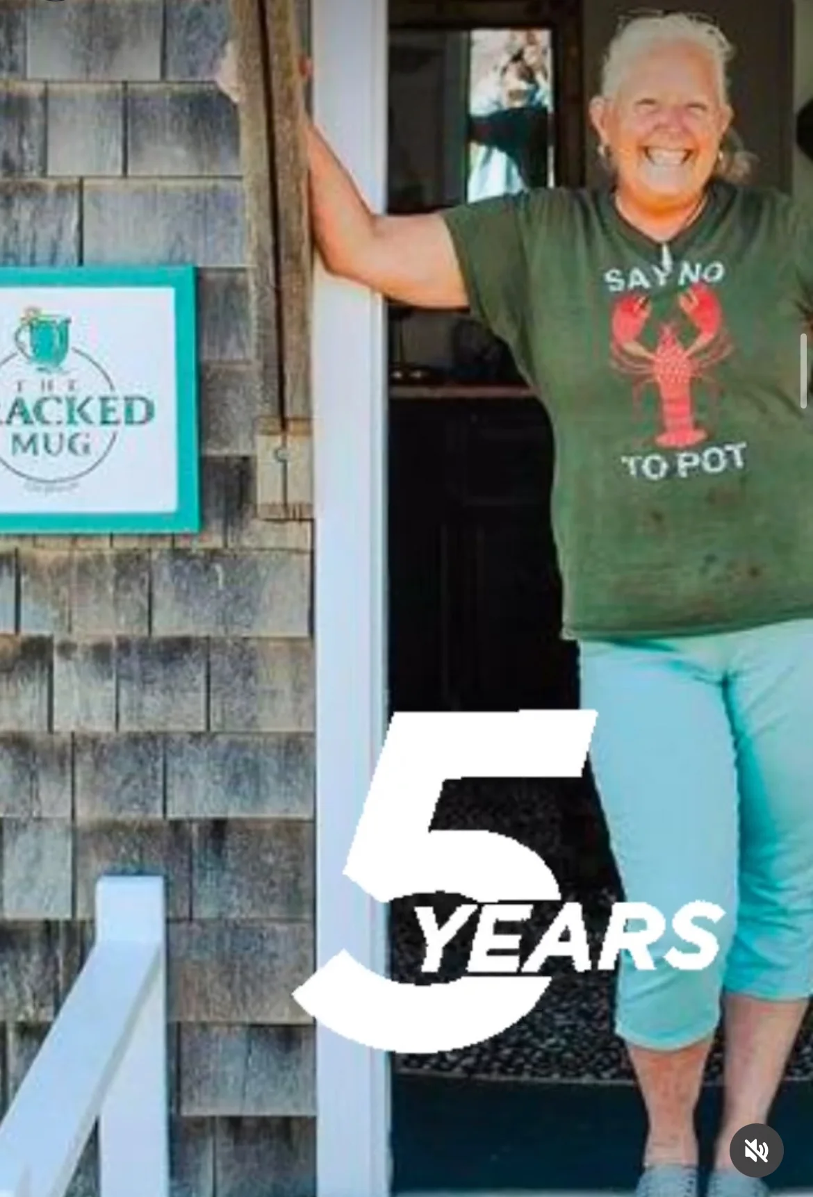 5 years ago Mel moved to Monhegan and opened the Cracked Mug BnB